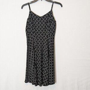 OLD NAVY Black/White Sleeveless Short Tank Dress; Size M